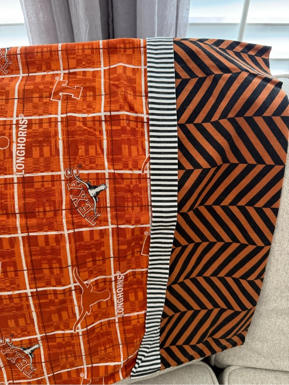 Hand Crafted UT Texas Longhorn pillowcase standard size